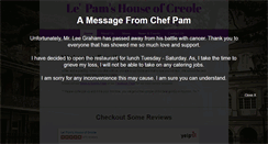 Desktop Screenshot of lepamshouseofcreole.com